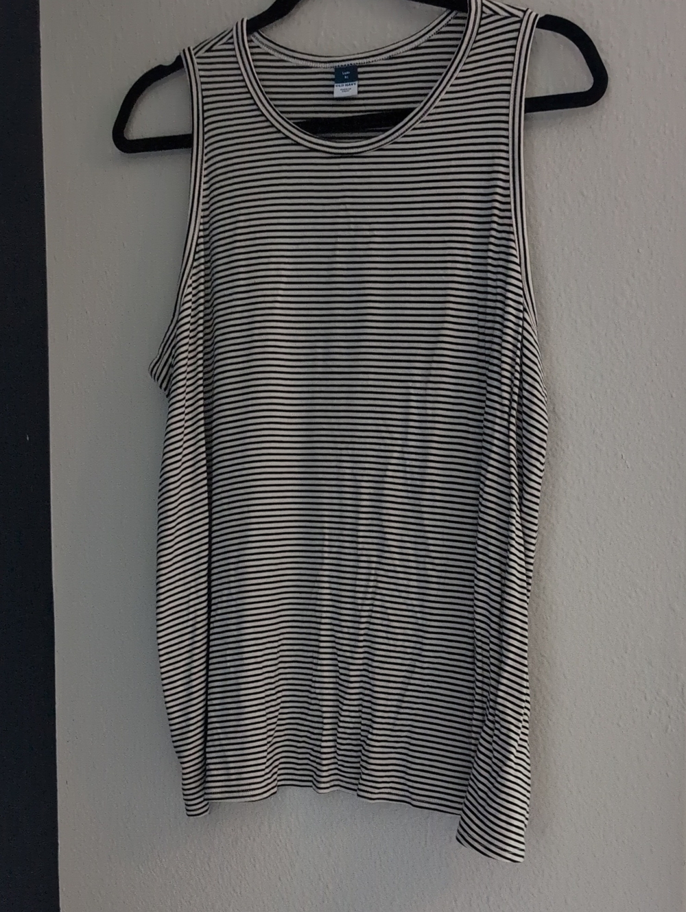 Old Navy Black & White Striped Tank Top
